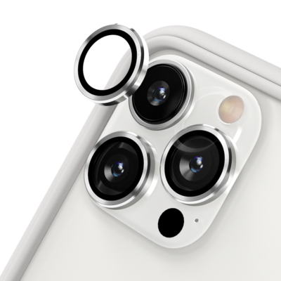 RhinoShield glazen iPhone 13 Pro / iPhone 13 Pro Max camera beschermer Zilver