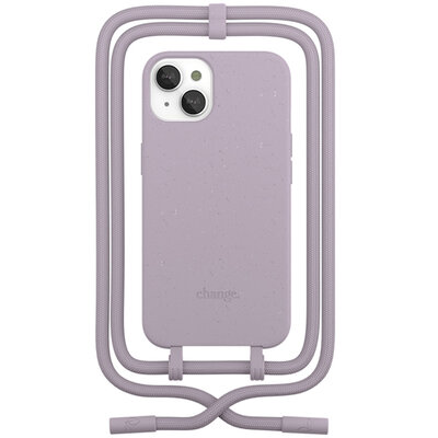 Woodcessories Change iPhone 14 Plus hoesje met koord lilac