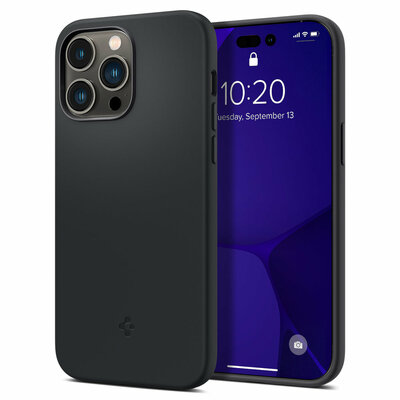 Spigen Silicone Fit MagSafe iPhone 14 Pro Max hoesje zwart
