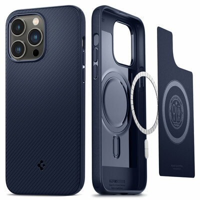 Spigen Mag Armor MagSafe iPhone 14 Pro Max hoesje navy