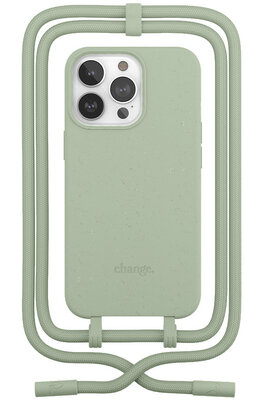Woodcessories Change iPhone 14 Pro Max hoes met koord groen