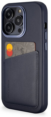 Decoded x Appelhoes leren iPhone 14 Pro wallet hoesje navy