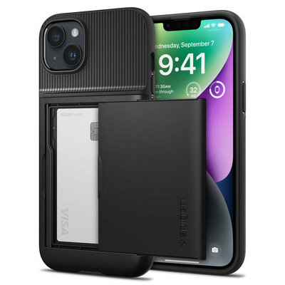 Spigen Slim Armor CS iPhone 14 hoesje zwart