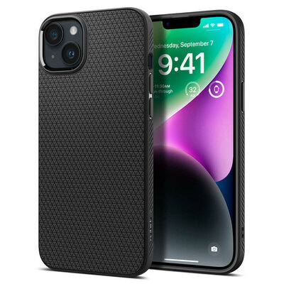 Spigen Liquid Air iPhone 14 hoesje zwart