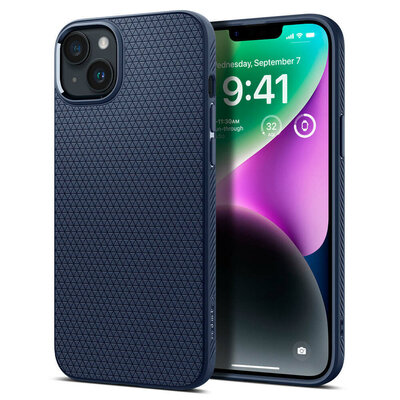 Spigen Liquid Air iPhone 14 hoesje navy