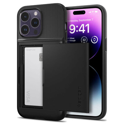 Spigen Slim Armor CS iPhone 14 Pro hoesje zwart