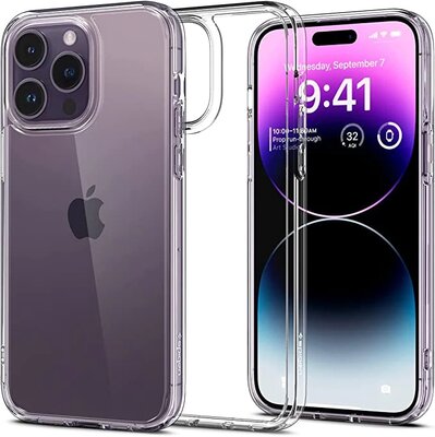 Spigen Crystal Hybrid iPhone 14 Pro hoesje transparant