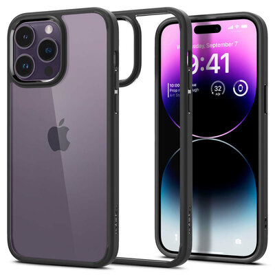 Spigen Crystal Hybrid iPhone 14 Pro hoesje zwart