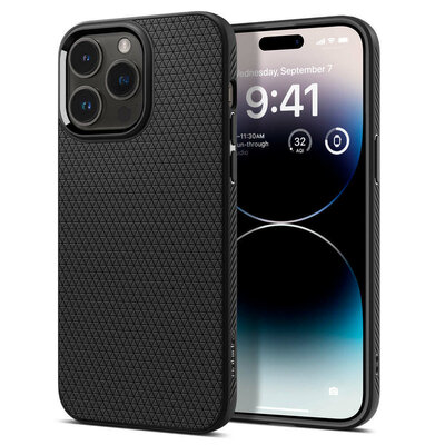 Spigen Liquid Air iPhone 14 Pro Max hoesje zwart