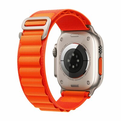 TechProtection Nylon Apple Watch Ultra 49 / 45 / 44 mm bandje oranje