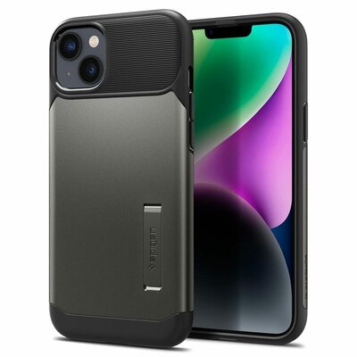  Spigen Slim Armor iPhone 14 Plus hoesje grijs