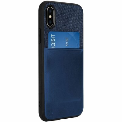 Xqisit Card iPhone XS hoesje Blauw