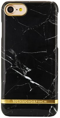 Richmond Finch Marble Glossy iPhone SE 2022 / 2020 / 8 / 7 hoesje Zwart