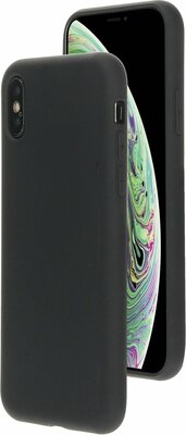 Mobiparts Silicone iPhone XS / X hoesje Zwart 