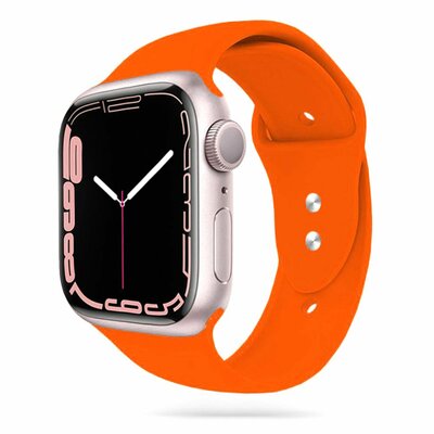 TechProtection siliconen Apple Watch 49 / 45 / 42 mm bandje oranje
