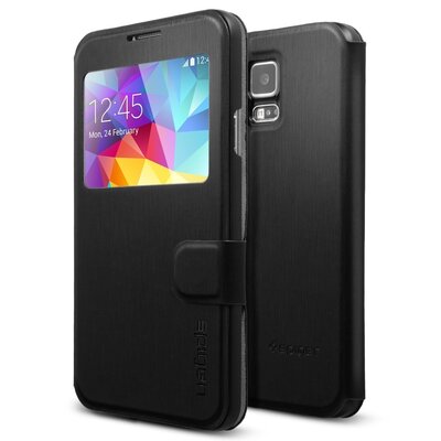 Spigen Flip View case Galaxy S5 Black