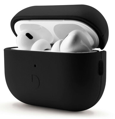 Decoded leren AirPods Pro 2 hoesje zwart