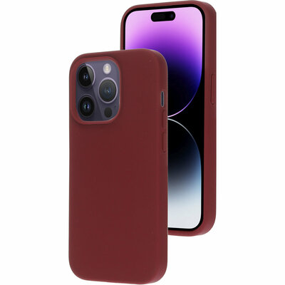 Mobiparts Silicone iPhone 14 Pro hoesje plum