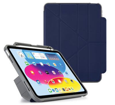 Pipetto Shield Pencil Origami iPad 2022 10,9 inch&nbsp;hoesje donkerblauw