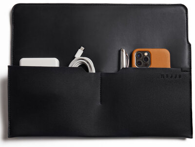 Mujjo Envoy MacBook Pro 14 inch sleeve zwart