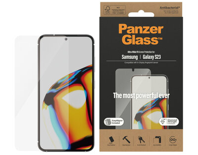 PanzerGlass Ultra Wide glazen Galaxy S23 screenprotector met applicator