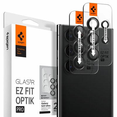 Spigen Optik.TR EZ Fit Galaxy S23 Ultra cameralensbeschermer 2 pack