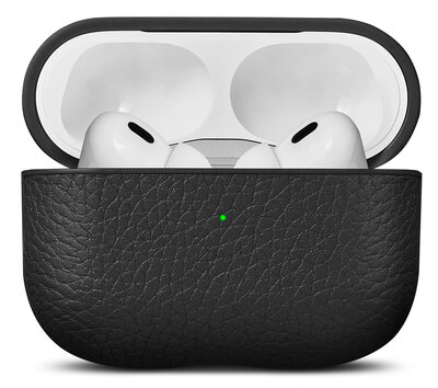 Woolnut leren AirPods Pro 2 hoesje zwart