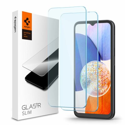 Spigen GlastR Galaxy A14 glazen screenprotector 2 pack