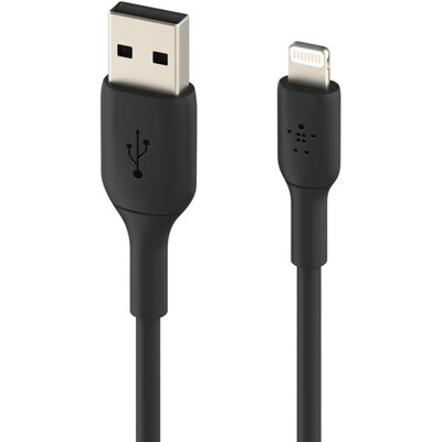 Belkin BoostCharge Lightning naar USB kabel 15 centimeter Zwart