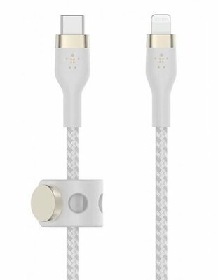 Belkin BoostCharge Pro Flex USB-C naar Lightning kabel 3 meter wit