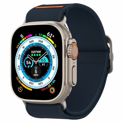 Spigen Lite Fit Ultra Apple Watch 49 / 45 / 44 mm bandje navy