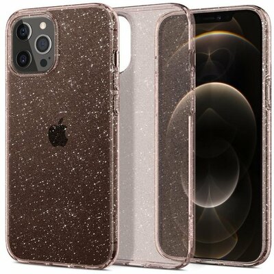 Spigen Liquid Crystal iPhone 12 Pro / iPhone 12 hoesje Glitter Rose