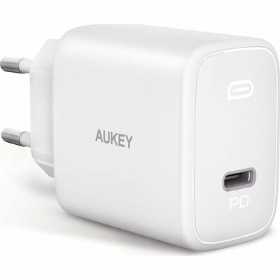 Aukey Swift 20 watt USB-C thuis oplader wit