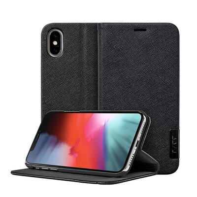 LAUT Prestige Folio iPhone XS hoesje Zwart