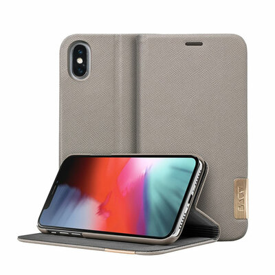 LAUT Prestige Folio iPhone XS hoesje Taupe