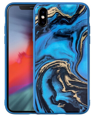 LAUT Mineral Glass iPhone XS hoesje Blauw