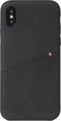 Decoded Leather Backcover iPhone X hoesje Zwart