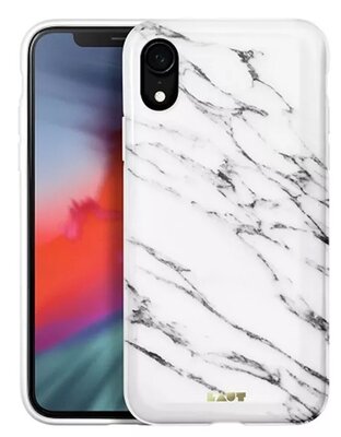 LAUT Huex Marble iPhone XR hoesje Wit