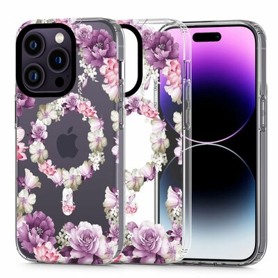 Tech Protection MagSafe iPhone 13 Pro Max hoesje rose floral