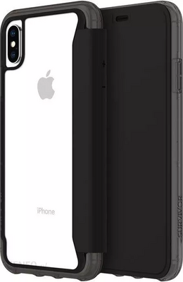 Griffin Survivor Clear Wallet iPhone XS hoesje Zwart