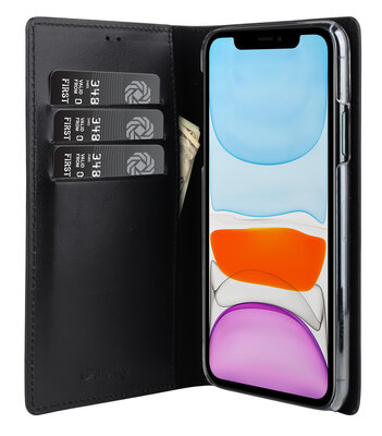 Melkco Wallet Book Klassiker iPhone XS hoesje Zwart 