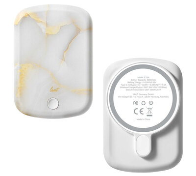 LAUT Handy MagSafe powerbank marble wit