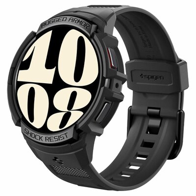 Spigen Rugged Armor Pro Galaxy Watch 6 40 mm hoes + bandje Zwart