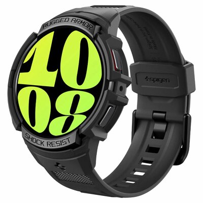 Spigen Rugged Armor Pro Galaxy Watch 6 44 mm hoes + bandje Zwart
