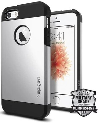 Spigen SGP Tough Armor case iPhone 5/5S zilver