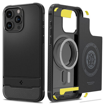 Spigen Rugged Armor MagSafe iPhone 15 Pro hoesje