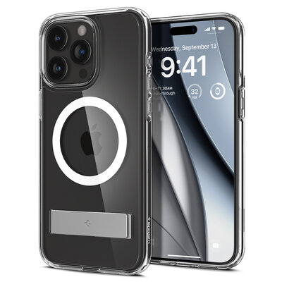Spigen Ultra Hybrid S MagSafe iPhone 15 Pro hoesje transparant