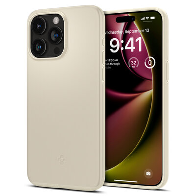 Spigen Thin Fit iPhone 15 Pro Max hoesje beige