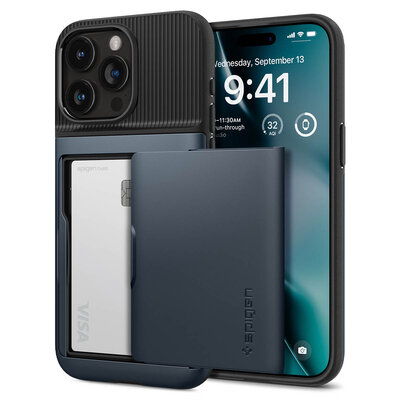 Spigen Slim Armor CS iPhone 15 Pro Max hoesje slate