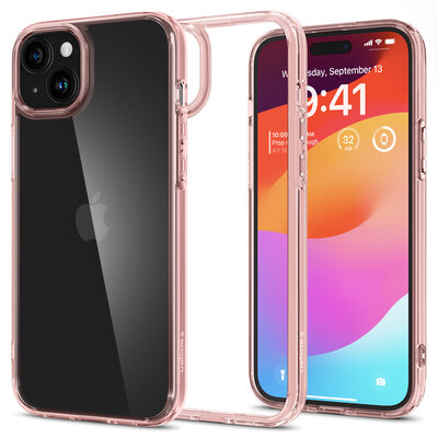 Spigen Ultra Hybrid iPhone 15 hoesje rose